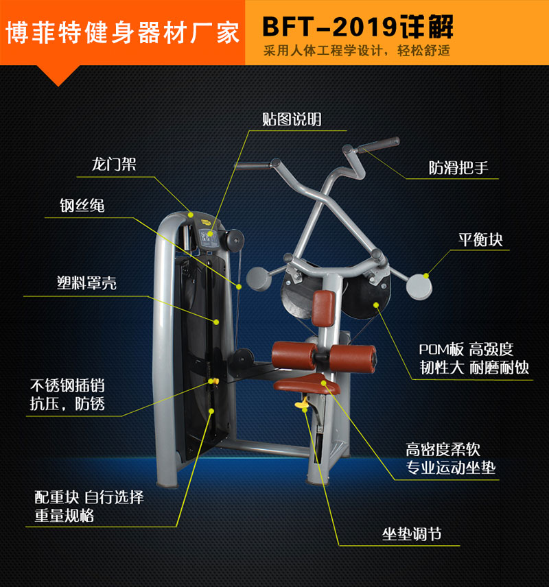 坐式高拉背肌訓練器